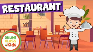 In the Restaurant | Educational Videos |Learn English - Talking Flashcards| English Vocabulary | ESL