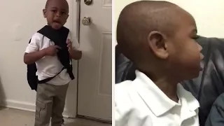 Lil James Gets Mad At Mom & Says He Walking To School By His self 😂❗️😭 (hilarious)