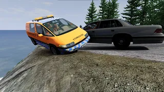 Cliff Drop Crashes #7 - BeamNG Drive | CrashIcon