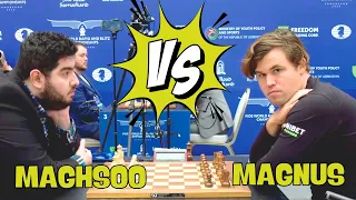 Maghsoodloo Parham vs Carlsen Magnus II 2023 FIDE World Rapid Championship R4