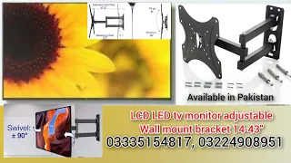 lcd led tv wall mount bracket stand moveable adjustable arm type for 14-42" for details 03335154817