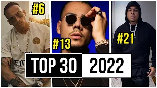 TOP 30 der MEISTGEHÖRTEN DEUTSCHRAP Songs in 2022 🔥💯