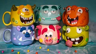 Monsters!!! (polymer clay mug tutorial)