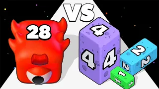 JELLY MERGE 3D (vs) NUMBER MATCH - ASMR Gameplay! Jelly Cube 2048