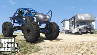 GTA 5 Real Life Mod #180 Extreme Rock Crawler Climbing To The Top Of Mount Chiliad