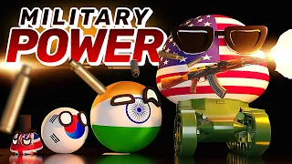 COUNTRIES SCALED BY MILITARY POWER | Countryballs Animation