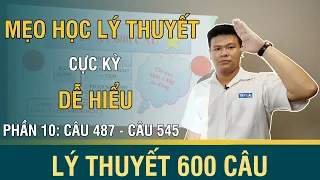 Mẹo Học Lý Thuyết Lái Xe B2 Phần Sa Hình Câu 487 - Câu 545 | Thầy Nhân