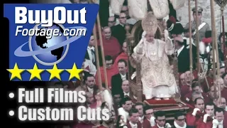 Coronation of Pope Paul VI St Peter's Basilica 1960s Stock Video Archive