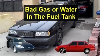 Water or bad gas in the car or truck fuel tank, how to get it out. - VOTD