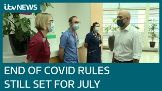 Easing of Covid rules in England still set for July 19, health secretary Sajid Javid says | ITV News