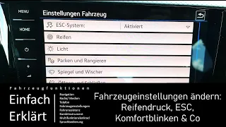 TCross TRoc Tiguan: Verbrauchsdaten zurücksetzen und Fahrzeugeinstellungen anpassen