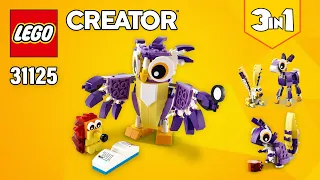 LEGO® Creator 3in1 Fantasy Forest Creatures (31125)[175 pcs] Owl, Rabbit & Squirrel | Instructions