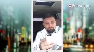 Баста зачитал реп за рулем на Periscope live