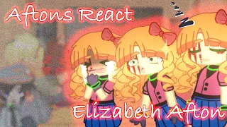 Aftons React to Elizabeth Afton | 1/? | Mikevictim