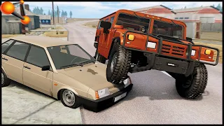 HUMMER H1 В СССР! Тест НА ПРОЧНОСТЬ! - BeamNg Drive