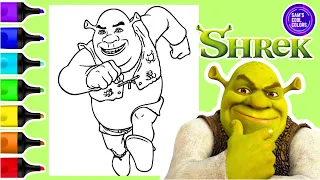 Coloring Shrek Coloring Book Page | Markers