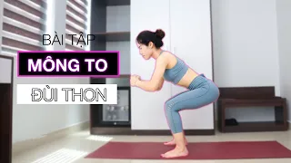Ngày 10: Thử thách 10 ngày giảm cân:Fitness giúp MÔNG TO ĐÙI THON hiệu quả | Hoàng Uyên Yoga