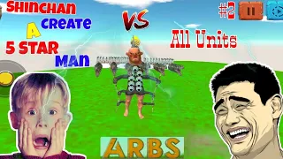 Shinchan Create 5 🌟Star Man Vs T-Rex 😱 Fight in Animal Revolt Battle Simulator |Nenu The Gamer|Ep.2