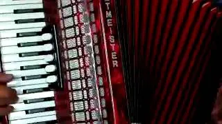 Akkordeon Weltmeister Achat 80, rot mit weisser Bassblende, Bassmechanik Kunststoff Video Klangprobe