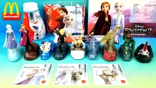 2019 Everything McDonald's Disney Frozen 2 Happy Meal Toys Food Stickers Band Box Display Collection