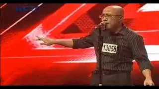 SYAHROEL SINGING "JUST A GIGOLO" ON X FACTOR INDONESIA AUDITION 2012