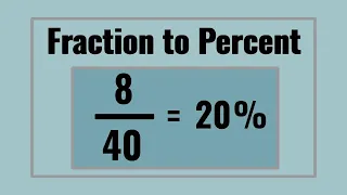 How to convert fractions to percents (with and without calculator)