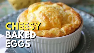 Easy Cheesy Baked Eggs - Less than 30 minutes - Single Serving!