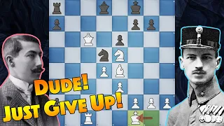 No Game Was Ever Won by Resigning | Rubinstein vs Tartakower | Carlsbad 1907