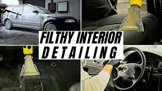 Filthy Interior Detailing This VW Passat - ASMR Car Detailing