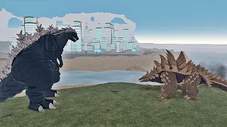 Godzilla Ultima vs SP Anguirus Battle | Kaiju Universe