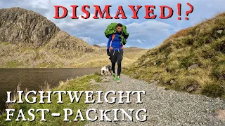 WINDY WILD CAMPING - FASTPACKING with Lightweight Gear - STICKLE TARN LAKE DISTRICT UK