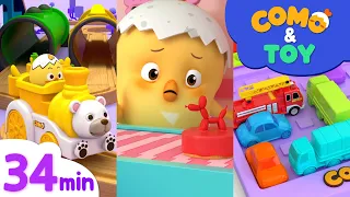 Como | Train Tour + More Episodes 34min | Learn colors and words | Como Kids TV