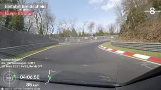 Nordschleife 28.03.2021 Golf GTI 3. Runde