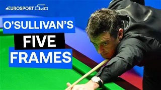 FIVE Frames in a Row by Ronnie O'Sullivan | Eurosport Snooker