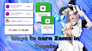 Ways to earn Zems in ZEPETO // Zepeto Tips💛