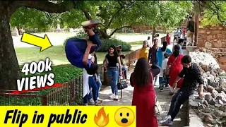 flip in public 😳!public flip reaction  || part 3