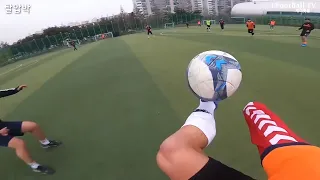 Footballer center midfielder eye view #shorts