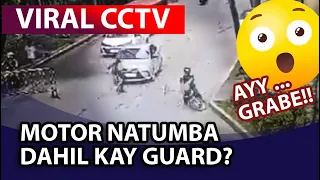 VIRAL CCTV Hala!!! Motorsiklo Natumba Dahil sa Ginawa ng Guard!