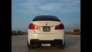 2013 BMW F10 550i Custom Exhaust Cutouts W/ X-pipe