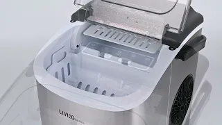 Portable Electric Cube Ice Maker Machine with Ice Scoop and Basket - LIVINGbasics®