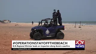 Greater Accra Regional Minister leads an inspection along Accra's coastline.