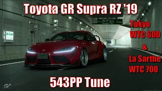 (Patched)  GT7|Toyota GR Supra RZ '19| Broken 543PP Tune! (Tokyo WTC 600)/(La Sarthe WTC 700)