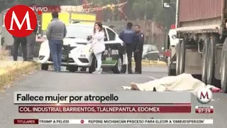 Mujer muere atropellada en Tlalnepantla