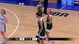 ⛹ Justė Jocytė #4 26pts, 8reb, 5ast vs Ireland U18, highlights 🇱🇹