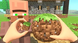 A Circle Block Of Grass - Minecraft Animation