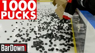 USING 1,000 PUCKS IN HOCKEY WARMUPS
