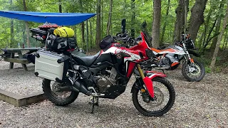 Motorcycle camping