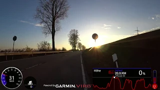 50 minute Fat Burning Virtual Cycling Afterwork Training 4K Garmin Video