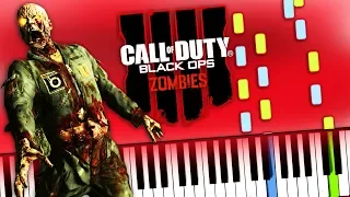 Call Of Duty Black Ops Zombie Theme (Sean Murray - Damned) Piano Tutorial (Sheet Music + midi) cover