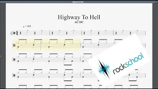 Highway to hell Hot Rocks Rockschool grade 1 Drums